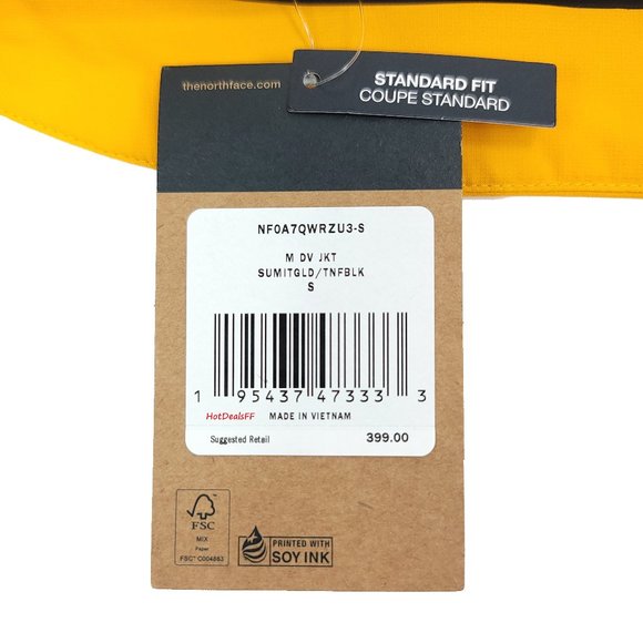 The North Face Men's SM-LRG DryVent Waterproof Shell Ski Summit Gold Jacket $400 - Picture 14 of 16